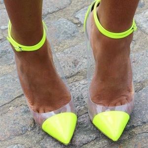 😍Neon Yellow High Heel Shoes😍